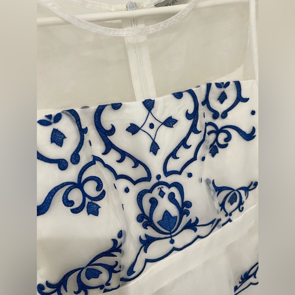 Blue-and-white porcelain style dress - Picture 3 of 5